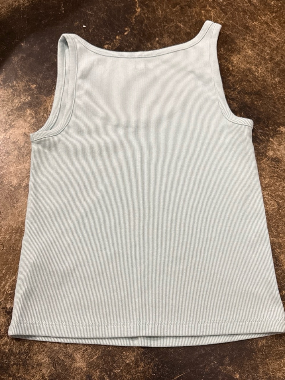 Old Navy Light Blue Ribbed Scoop Neck Tank Top - Picture 3 of 3
